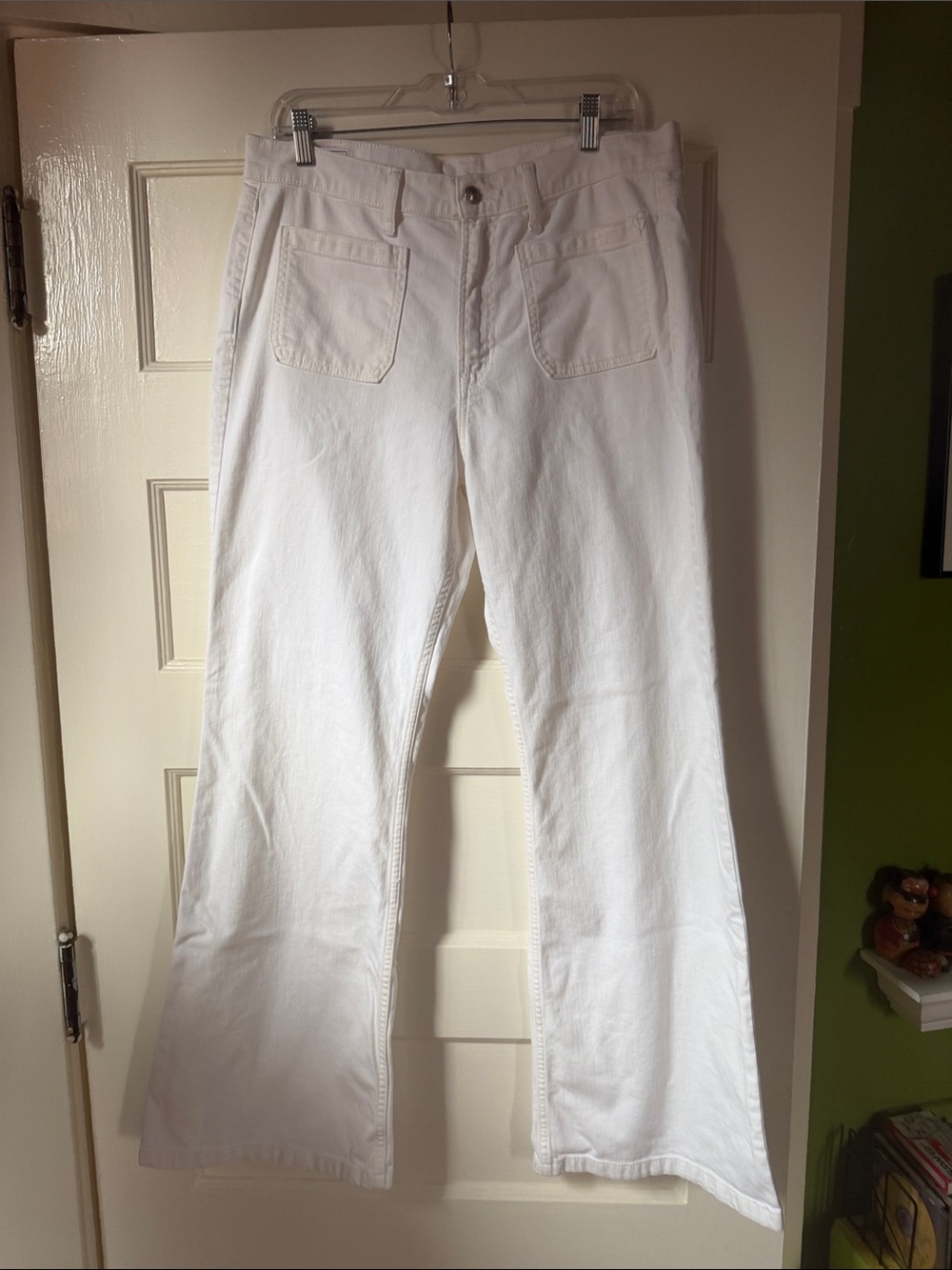 GAP White '70s Flare High-Rise Jeans